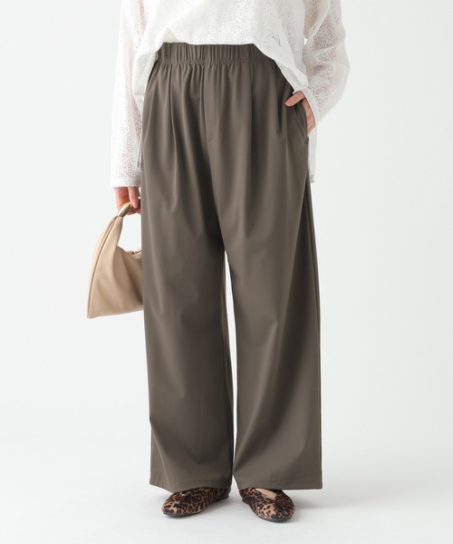 Elura(エルーラ)の「ハイテンションワイドパンツ/650195(その他パンツ・レディース・カーキ/ブラック/ベージュ・MEDIUM/FREE(S)/SMALL)」の1枚目の写真