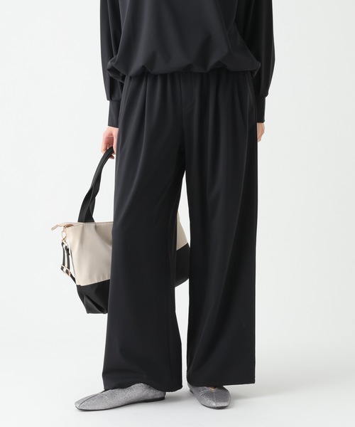 Elura(エルーラ)の「ハイテンションワイドパンツ/650195(その他パンツ・レディース・カーキ/ブラック/ベージュ・MEDIUM/FREE(S)/SMALL)」の2枚目の写真