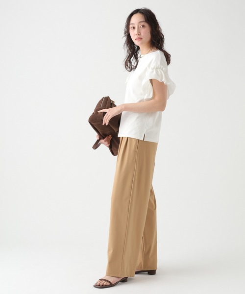 Elura(エルーラ)の「ハイテンションワイドパンツ/650195(その他パンツ・レディース・カーキ/ブラック/ベージュ・MEDIUM/FREE(S)/SMALL)」の10枚目の写真