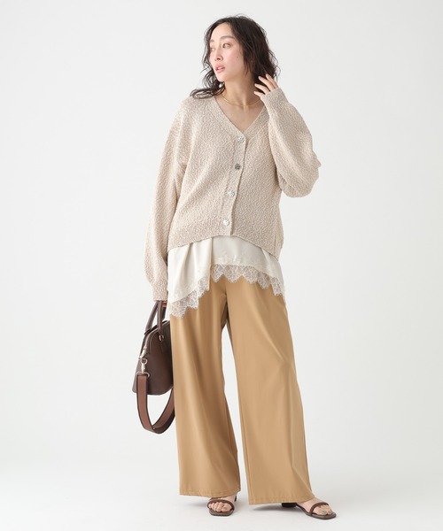 Elura(エルーラ)の「ハイテンションワイドパンツ/650195(その他パンツ・レディース・カーキ/ブラック/ベージュ・MEDIUM/FREE(S)/SMALL)」の7枚目の写真