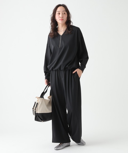 Elura(エルーラ)の「ハイテンションワイドパンツ/650195(その他パンツ・レディース・カーキ/ブラック/ベージュ・MEDIUM/FREE(S)/SMALL)」の5枚目の写真