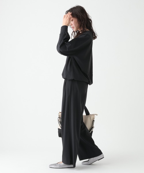 Elura(エルーラ)の「ハイテンションワイドパンツ/650195(その他パンツ・レディース・カーキ/ブラック/ベージュ・MEDIUM/FREE(S)/SMALL)」の6枚目の写真