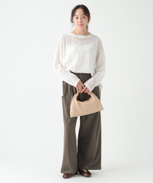 Elura(エルーラ)の「ハイテンションワイドパンツ/650195(その他パンツ・レディース・カーキ/ブラック/ベージュ・MEDIUM/FREE(S)/SMALL)」の11枚目の写真