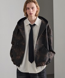 cussil（クシル）の「【cussil/クシル】ヴィンテージライク合皮フードブルゾン（ブルゾン）」