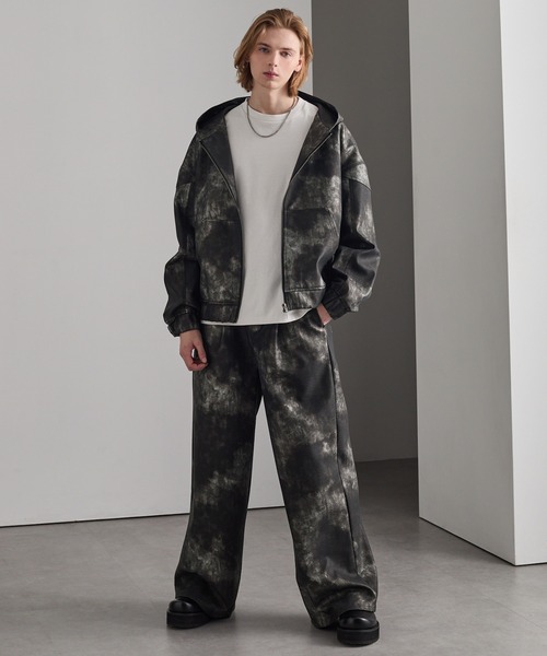 cussil(クシル)の「【cussil/クシル】ヴィンテージライク合皮フードブルゾン(ブルゾン・メンズ・ブラック/ブラウン・S/M/L)」の19枚目の写真