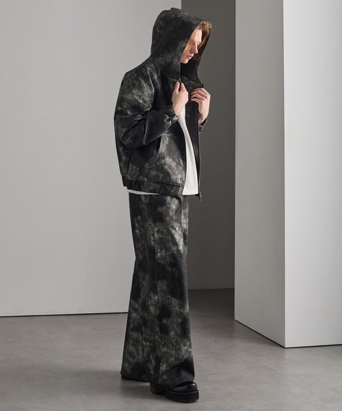 cussil(クシル)の「【cussil/クシル】ヴィンテージライク合皮フードブルゾン(ブルゾン・メンズ・ブラック/ブラウン・S/M/L)」の21枚目の写真