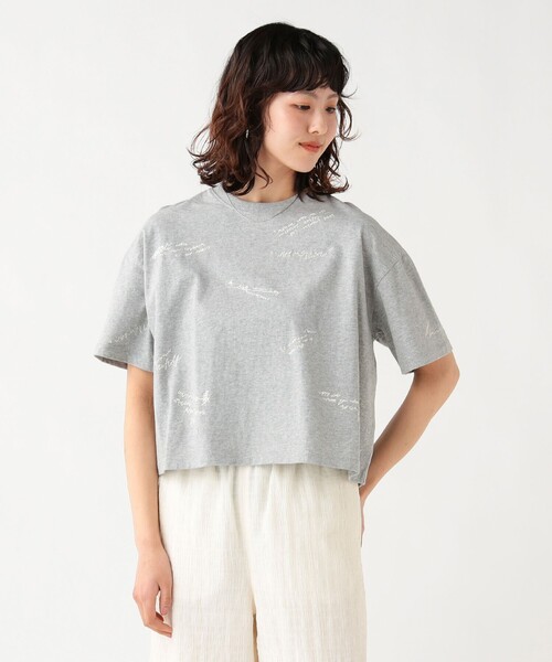 BEAMS HEART(ビームスハート)の「ランダムロゴ Tシャツ(Tシャツ/カットソー・レディース・チャコールグレー/オフホワイト/グレー・FREE)」の3枚目の写真