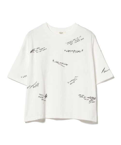 BEAMS HEART(ビームスハート)の「ランダムロゴ Tシャツ(Tシャツ/カットソー・レディース・チャコールグレー/オフホワイト/グレー・FREE)」の2枚目の写真