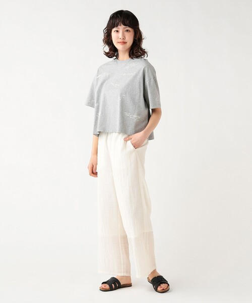 BEAMS HEART(ビームスハート)の「ランダムロゴ Tシャツ(Tシャツ/カットソー・レディース・チャコールグレー/オフホワイト/グレー・FREE)」の4枚目の写真