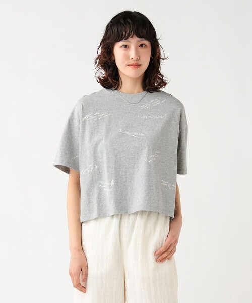 BEAMS HEART(ビームスハート)の「ランダムロゴ Tシャツ(Tシャツ/カットソー・レディース・チャコールグレー/オフホワイト/グレー・FREE)」の6枚目の写真