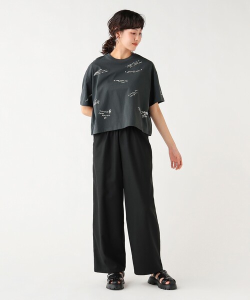 BEAMS HEART(ビームスハート)の「ランダムロゴ Tシャツ(Tシャツ/カットソー・レディース・チャコールグレー/オフホワイト/グレー・FREE)」の8枚目の写真