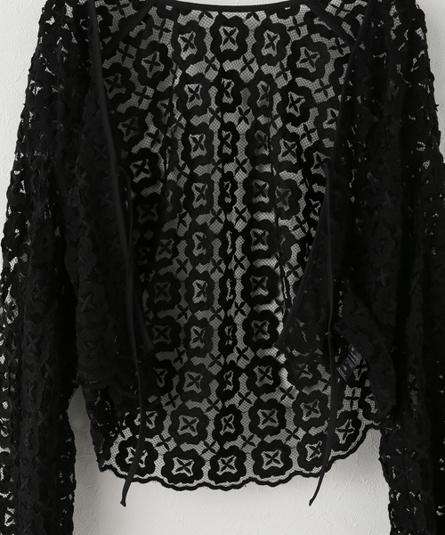 JOURNAL STANDARD(ジャーナルスタンダード)の「モチーフレースカーディガン(シャツ/ブラウス・レディース・アイボリー/ブラック・FREE)」の5枚目の写真