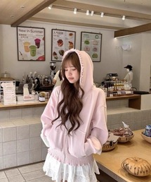 Ritzy（リッツィー）の「フードフリル仕様ZIPパーカー（パーカー）」