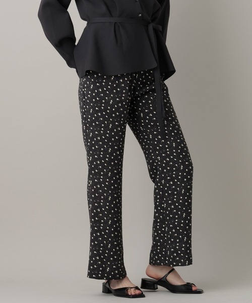 A part by（アパートバイ）の「コバナガラセミフレアパンツ（その他パンツ・レディース・ブラック/ベージュ・FREE）」の4枚目の写真