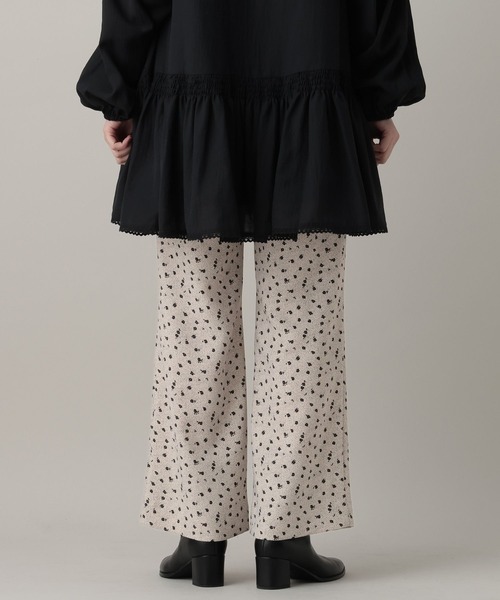 A part by（アパートバイ）の「コバナガラセミフレアパンツ（その他パンツ・レディース・ブラック/ベージュ・FREE）」の8枚目の写真