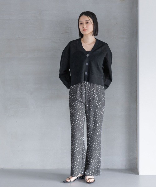 A part by（アパートバイ）の「コバナガラセミフレアパンツ（その他パンツ・レディース・ブラック/ベージュ・FREE）」の17枚目の写真