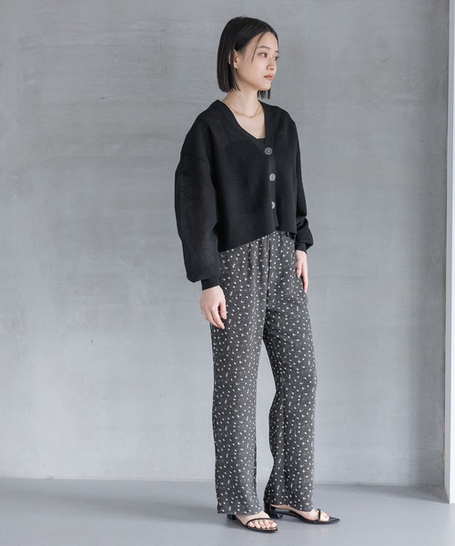 A part by（アパートバイ）の「コバナガラセミフレアパンツ（その他パンツ・レディース・ブラック/ベージュ・FREE）」の18枚目の写真