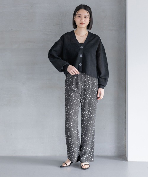 A part by（アパートバイ）の「コバナガラセミフレアパンツ（その他パンツ・レディース・ブラック/ベージュ・FREE）」の19枚目の写真