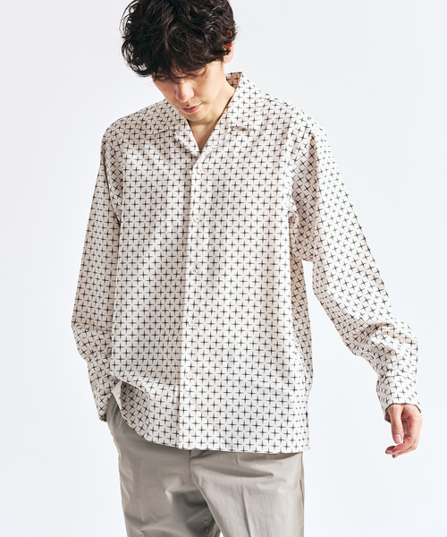 417 EDIFICE(フォーワンセブンエディフィス)の「パターンプリント ロングスリーブシャツ(シャツ/ブラウス・メンズ・ブラック/ホワイト/ブラウン/ネイビー・LARGE/MEDIUM)」の18枚目の写真