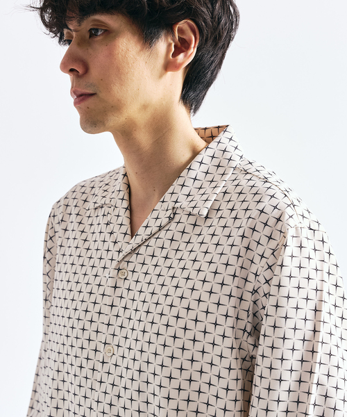 417 EDIFICE(フォーワンセブンエディフィス)の「パターンプリント ロングスリーブシャツ(シャツ/ブラウス・メンズ・ブラック/ホワイト/ブラウン/ネイビー・LARGE/MEDIUM)」の22枚目の写真