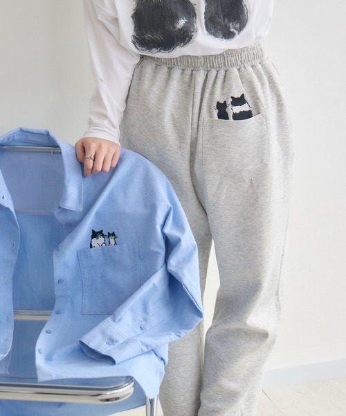 meeny miny（ミーニーマイニー）の「【meeny miny】CAT & BAKES 9456『ひげリボン』パンツ（スウェットパンツ・レディース・ベージュ/グレー/チャコールグレー・M-L/S-M）」の22枚目の写真