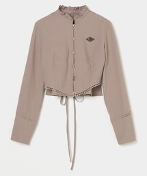 tanakadaisuke（タナカダイスケ）の「【tanakadaisuke/タナカダイスケ】back curtain cropped blouse/バックチェーンクロップドブラウス（シャツ/ブラウス）」