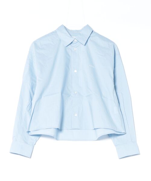 A.P.C.（アーペーセー）の「POPELINE DE COTON DOUX（Tシャツ/カットソー・レディース・ホワイト/ライトブルー・36/38/34）」の2枚目の写真