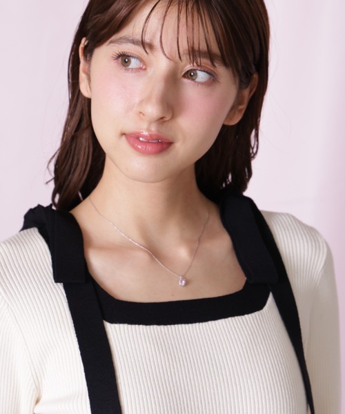 JILL by JILL STUART(ジルバイジルスチュアート)の「Cubic プチハートネックレス(ネックレス・レディース・ピンク/シルバー・FREE)」の10枚目の写真