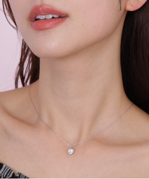 JILL by JILL STUART(ジルバイジルスチュアート)の「Cubic プチハートネックレス(ネックレス・レディース・ピンク/シルバー・FREE)」の11枚目の写真