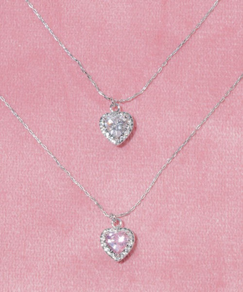 JILL by JILL STUART(ジルバイジルスチュアート)の「Cubic プチハートネックレス(ネックレス・レディース・ピンク/シルバー・FREE)」の13枚目の写真