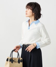 NOLLEY’S Sophi | 《手洗い可能》シャツレイヤード風スキッパーポロニット(ニット/セーター)