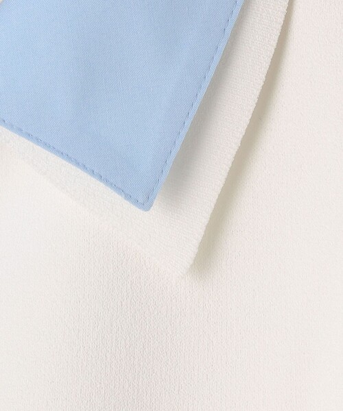 NOLLEY’S Sophi（ノーリーズソフィ）の「《手洗い可能》シャツレイヤード風スキッパーポロニット（ニット/セーター・レディース・ダークネイビー/ホワイト・38）」の14枚目の写真