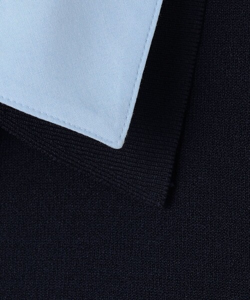 NOLLEY’S Sophi（ノーリーズソフィ）の「《手洗い可能》シャツレイヤード風スキッパーポロニット（ニット/セーター・レディース・ダークネイビー/ホワイト・38）」の15枚目の写真