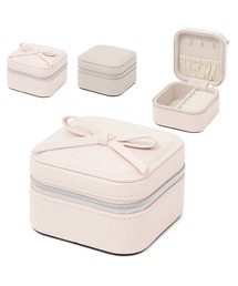 Francfranc（フランフラン）の「リボン トラベルジュエリーボックス S ライトピンク 旅行 アクセサリー収納 コンパクト（収納グッズ）」