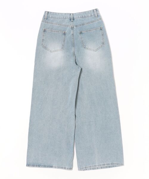 one way（ワンウェイ）の「レースダメージデニム（デニムパンツ・レディース・ブラック/ブルー・MEDIUM/LARGE）」の3枚目の写真