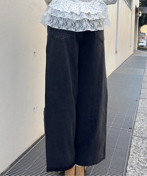 one way（ワンウェイ）の「レースダメージデニム（デニムパンツ・レディース・ブラック/ブルー・MEDIUM/LARGE）」の14枚目の写真