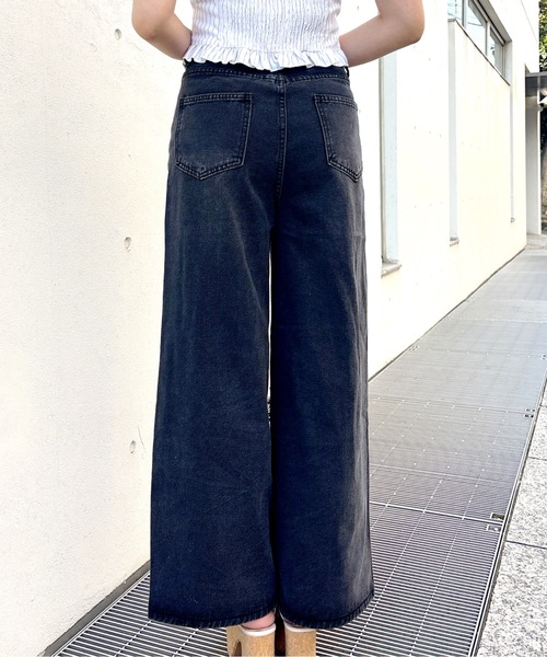 one way（ワンウェイ）の「レースダメージデニム（デニムパンツ・レディース・ブラック/ブルー・MEDIUM/LARGE）」の7枚目の写真