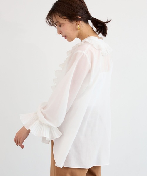 BARNYARDSTORM（バンヤードストーム）の「BARNYARDSTORM / フリルフルフルブラウス【『ネルソンさん』YouTubeご紹介アイテム】（シャツ/ブラウス・レディース・ホワイト/ブラック・FREE）」の17枚目の写真