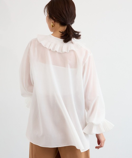 BARNYARDSTORM（バンヤードストーム）の「BARNYARDSTORM / フリルフルフルブラウス【『ネルソンさん』YouTubeご紹介アイテム】（シャツ/ブラウス・レディース・ホワイト/ブラック・FREE）」の18枚目の写真