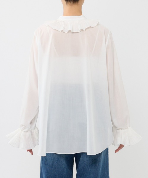 BARNYARDSTORM（バンヤードストーム）の「BARNYARDSTORM / フリルフルフルブラウス【『ネルソンさん』YouTubeご紹介アイテム】（シャツ/ブラウス・レディース・ホワイト/ブラック・FREE）」の21枚目の写真