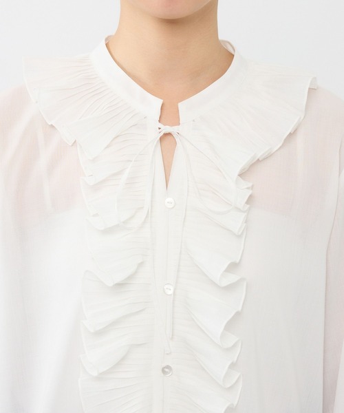 BARNYARDSTORM（バンヤードストーム）の「BARNYARDSTORM / フリルフルフルブラウス【『ネルソンさん』YouTubeご紹介アイテム】（シャツ/ブラウス・レディース・ホワイト/ブラック・FREE）」の22枚目の写真