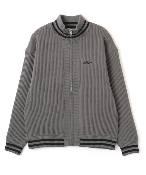 atmos — свитер на молнии Polyester Single-Ridge Tuck Zip-Up Sweater