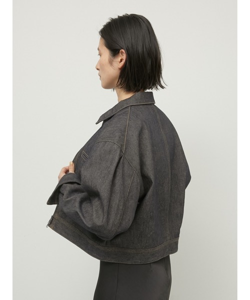 LA PEAU DE GEM(ラポドゥジェム)の「【LA PEAU DE GEM】box denim blouson/ボックスシルエットデニムブルゾン(デニムジャケット・レディース・ブルー・FREE)」の20枚目の写真