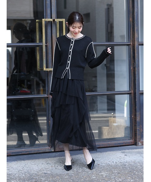 fifth(フィフス)の「配色ライン入りカーディガン(カーディガン/ボレロ・レディース・オフホワイト・M)」の13枚目の写真