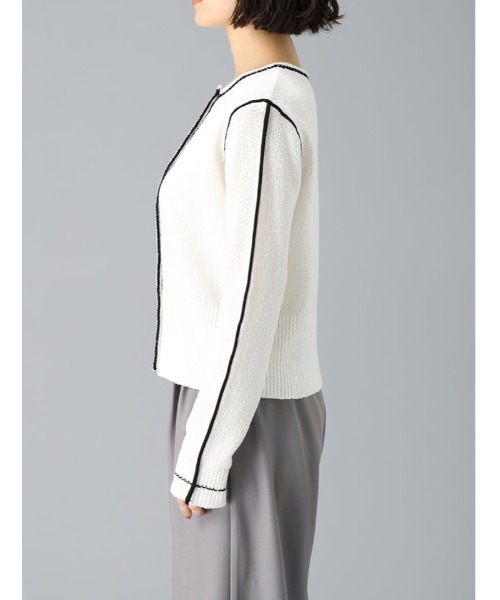 fifth(フィフス)の「配色ライン入りカーディガン(カーディガン/ボレロ・レディース・オフホワイト・M)」の6枚目の写真