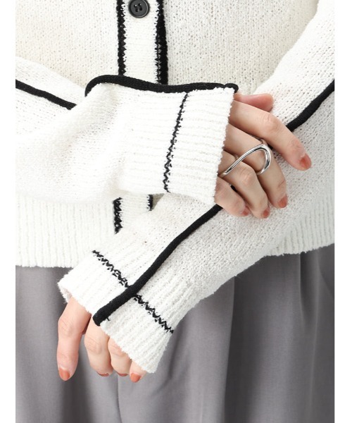 fifth(フィフス)の「配色ライン入りカーディガン(カーディガン/ボレロ・レディース・オフホワイト・M)」の10枚目の写真