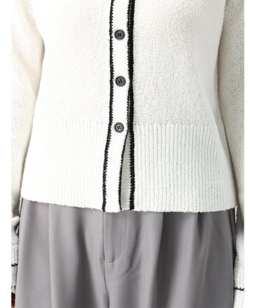 fifth(フィフス)の「配色ライン入りカーディガン(カーディガン/ボレロ・レディース・オフホワイト・M)」の12枚目の写真