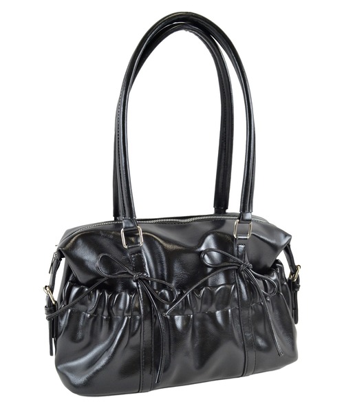 ALTROSE（アルトローズ）の「【500mlペットボトル対応】ボストンバッグ リボン アリー（ボストンバッグ・レディース・ワインレッド/ブラウン/アイボリー/ブラック・FREE）」の2枚目の写真