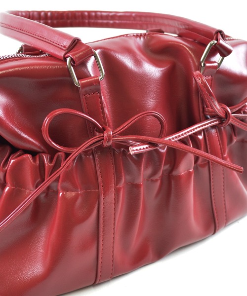 ALTROSE（アルトローズ）の「【500mlペットボトル対応】ボストンバッグ リボン アリー（ボストンバッグ・レディース・ワインレッド/ブラウン/アイボリー/ブラック・FREE）」の10枚目の写真