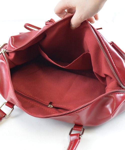 ALTROSE（アルトローズ）の「【500mlペットボトル対応】ボストンバッグ リボン アリー（ボストンバッグ・レディース・ワインレッド/ブラウン/アイボリー/ブラック・FREE）」の11枚目の写真